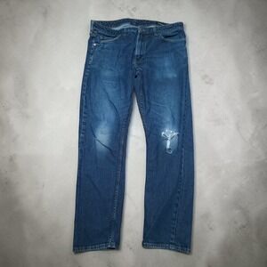 Bonobos Jeans Mens 36 x 32 *Fits 36 x 30* Distressed Preppy Casual Denim Stretch